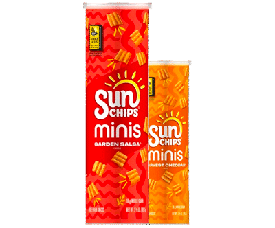 SunChips Minis, Garden Salsa Flavored Canister, Multigrain Chips, 3.75 oz Canister