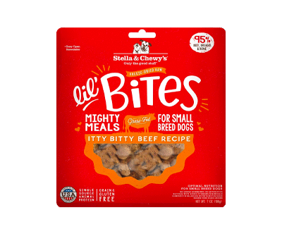 Stella & Chewy's Freeze-Dried Raw Lil' Bites Itty Bitty Beef Recipe Small Breed Dog Food, 7 oz. Bag (Beef)