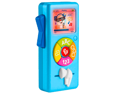 Baby Learning Toy Puppy's Music Player with Lights & Fine Motor Activities for Ages 6+ Months, Blue